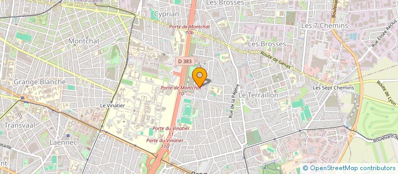 localisation de l'entreprise SCI SERHU 2  BRON