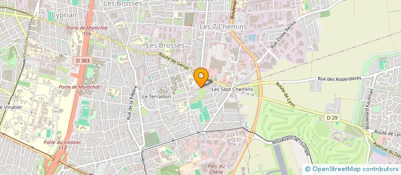 localisation de l'entreprise SCI SERINIS  BRON