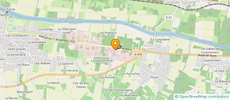 localisation de l'entreprise SCI SERMOCIS  CIVRAY-DE-TOURAINE