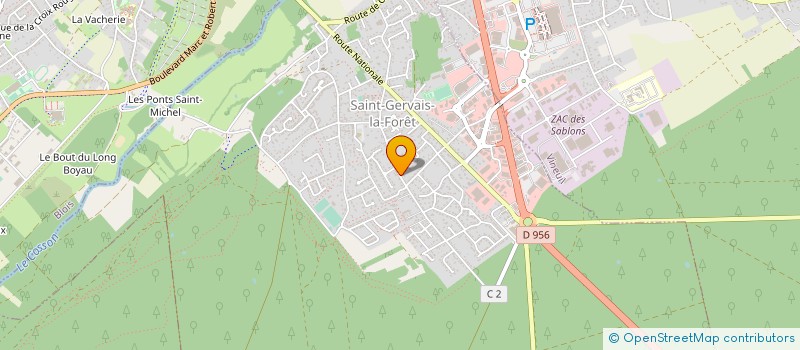 localisation de l'entreprise SCI SEROT & CODOEL  SAINT-GERVAIS-LA-FORET