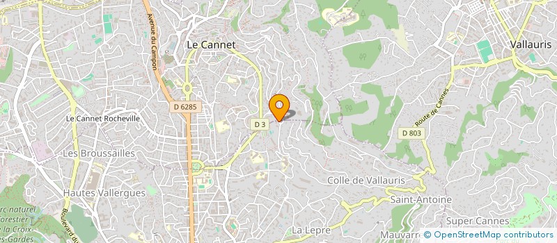 localisation de l'entreprise SCI SERRA à CANNES