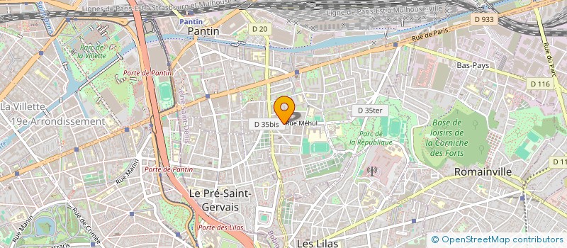 localisation de l'entreprise SCI SET à PANTIN