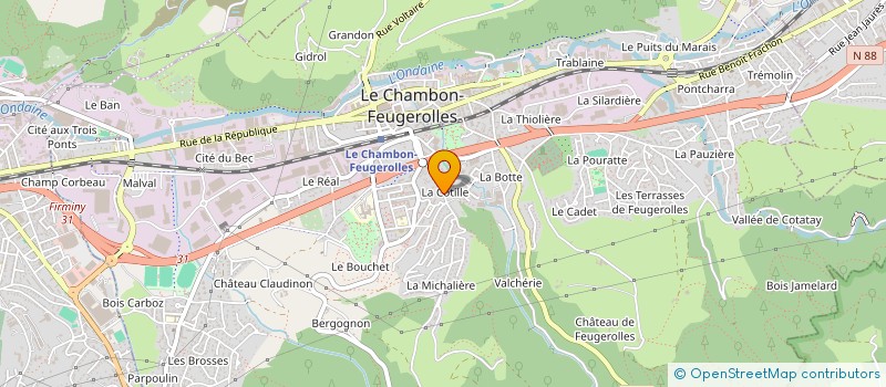 localisation de l'entreprise SCI SETIF  LE CHAMBON-FEUGEROLLES