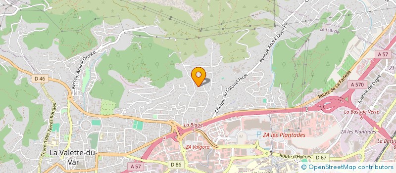 localisation de l'entreprise SCI SEVA à LA VALETTE DU VAR