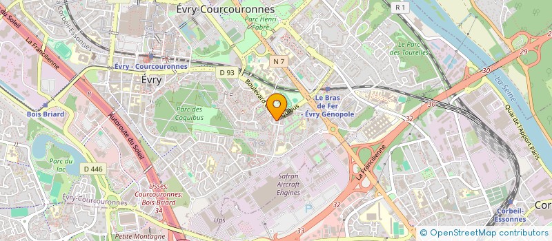 localisation de l'entreprise SCI SEVI COQUIBUS à EVRY-COURCOURONNES