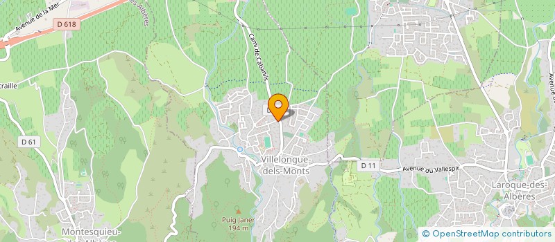 localisation de l'entreprise SCI SEVINDAL  VILLELONGUE-DELS-MONTS