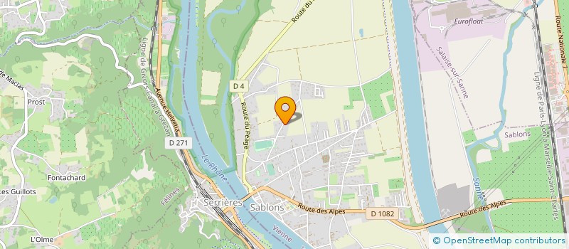 localisation de l'entreprise SCI SEVP  SABLONS