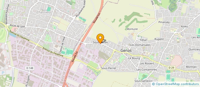 localisation de l'entreprise SCI SEVRAF  GENAS