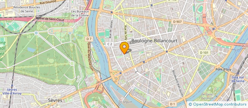 localisation de l'entreprise SCI SEVRES BOULOGNE à BOULOGNE-BILLANCOURT