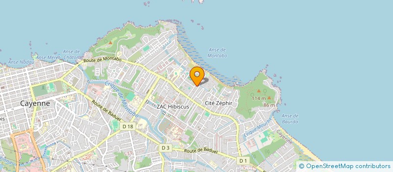 localisation de l'entreprise SCI SEWMAR-CHUNMEI  CAYENNE