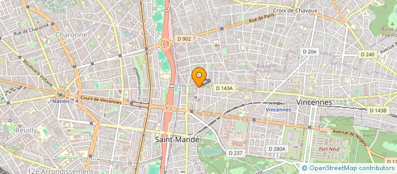 localisation de l'entreprise SCI SF à VINCENNES