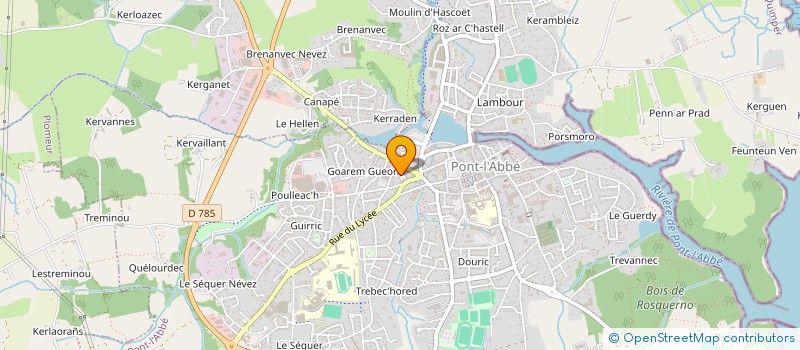 localisation de l'entreprise SCI SF BIGOUDENE  PONT-L'ABBE