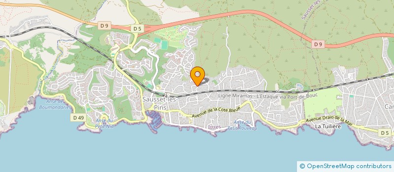 localisation de l'entreprise SCI SFM  SAUSSET-LES-PINS