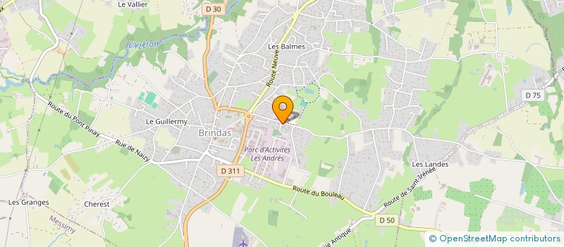 localisation de l'entreprise SCI SFM  BRINDAS