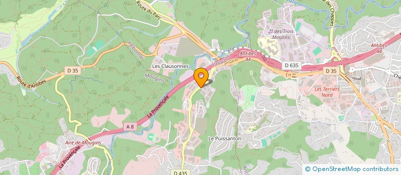 localisation de l'entreprise SCI SFNL SIGNES à VALLAURIS