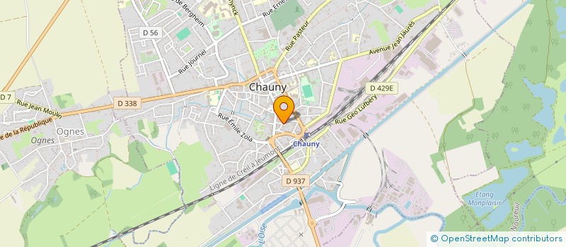 localisation de l'entreprise SCI SFP à CHAUNY
