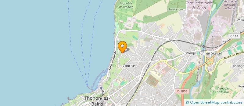 localisation de l'entreprise SCI SFT LES CYGNES à THONON-LES-BAINS