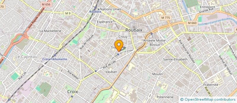 localisation de l'entreprise SCI SG  ROUBAIX