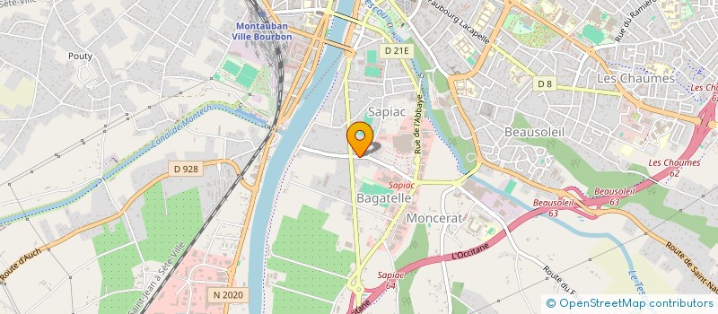 localisation de l'entreprise SCI SG.  MONTAUBAN