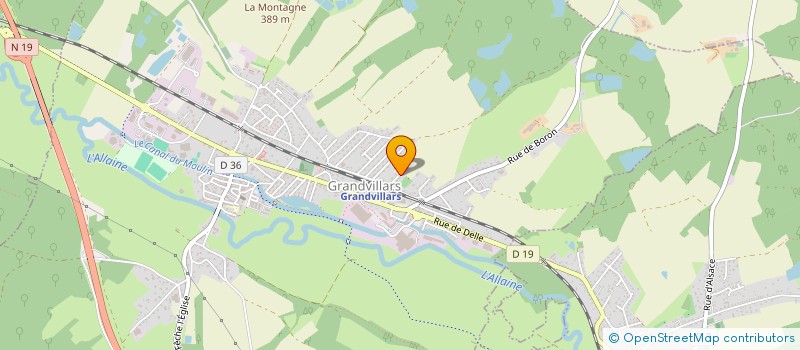 localisation de l'entreprise SCI SG à GRANDVILLARS