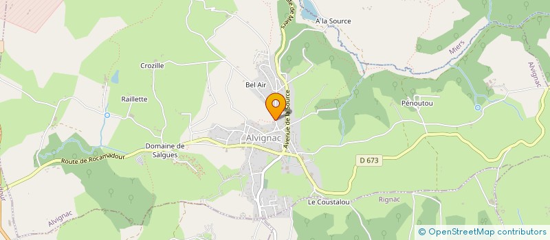 localisation de l'entreprise SCI SG LASCOUX  ALVIGNAC