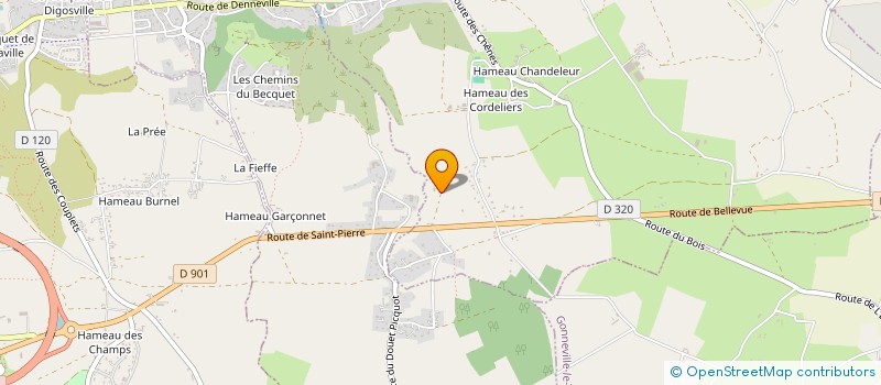localisation de l'entreprise SCI SG3I à BRETTEVILLE