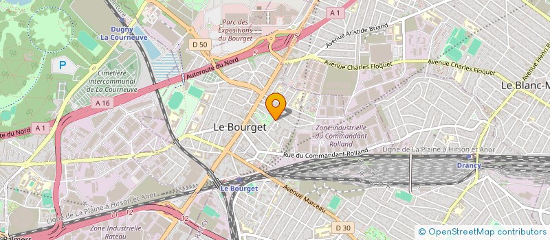 localisation de l'entreprise SCI SGS à LE BOURGET