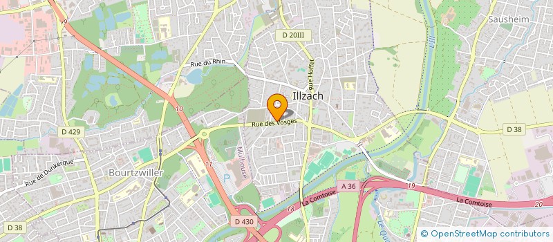 localisation de l'entreprise SCI SH  ILLZACH