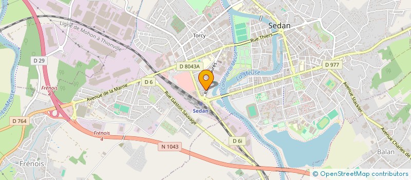 localisation de l'entreprise SCI SH  SEDAN