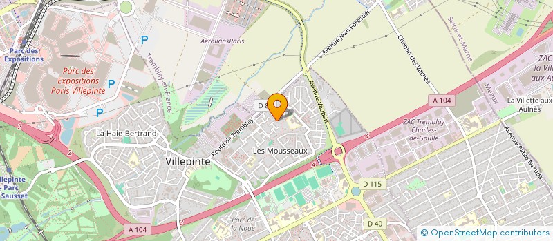 localisation de l'entreprise SCI SHAMAEL à VILLEPINTE