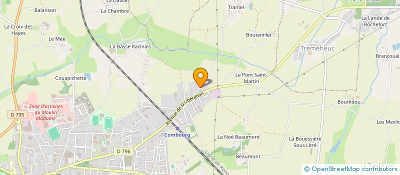 localisation de l'entreprise SCI SHAMROCK  COMBOURG