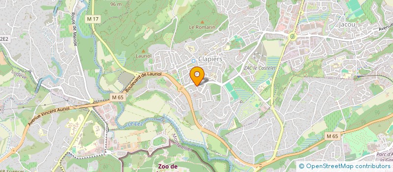 localisation de l'entreprise SCI SHASAM  CLAPIERS