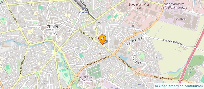 localisation de l'entreprise SCI SHAX à CHOLET