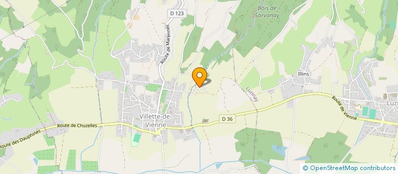 localisation de l'entreprise SCI SHELTER LACROIX  VILLETTE-DE-VIENNE