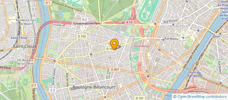 localisation de l'entreprise SCI SHEMS 36 à BOULOGNE-BILLANCOURT