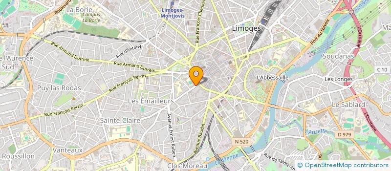 localisation de l'entreprise SCI SHERPARIS à LIMOGES