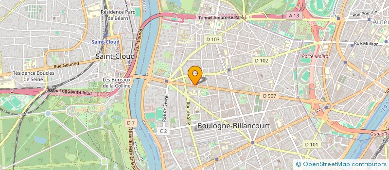 localisation de l'entreprise SCI SHIREL à BOULOGNE-BILLANCOURT