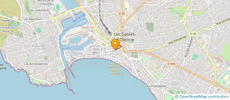 localisation de l'entreprise SCI SHOW BOAT à LES SABLES D'OLONNE