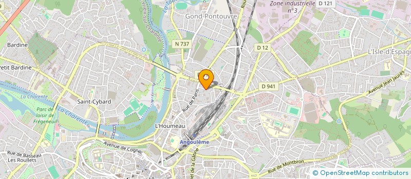 localisation de l'entreprise SCI SHYM à ANGOULEME