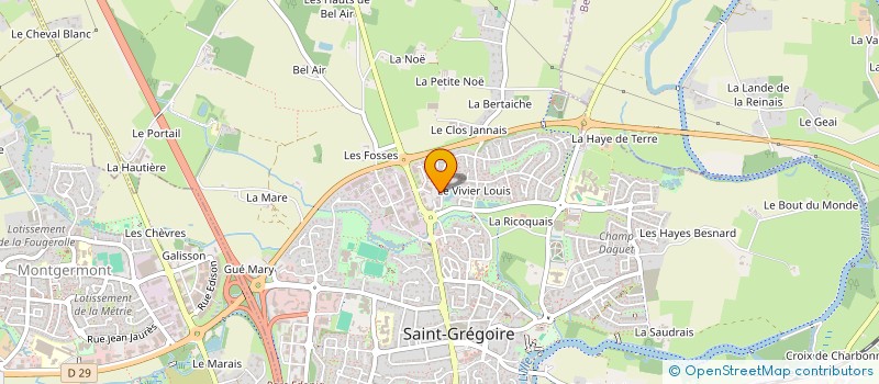 localisation de l'entreprise SCI SIB-CRESSONNIERE  SAINT-GREGOIRE
