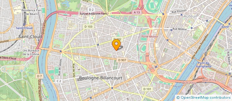 localisation de l'entreprise SCI SIBONY à BOULOGNE-BILLANCOURT