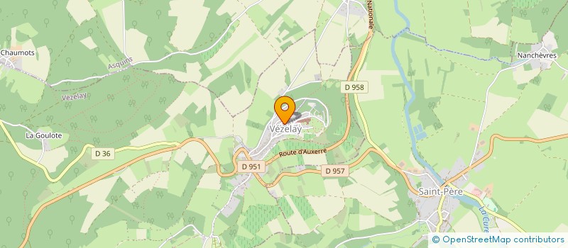 localisation de l'entreprise SCI SICOPAR à VEZELAY