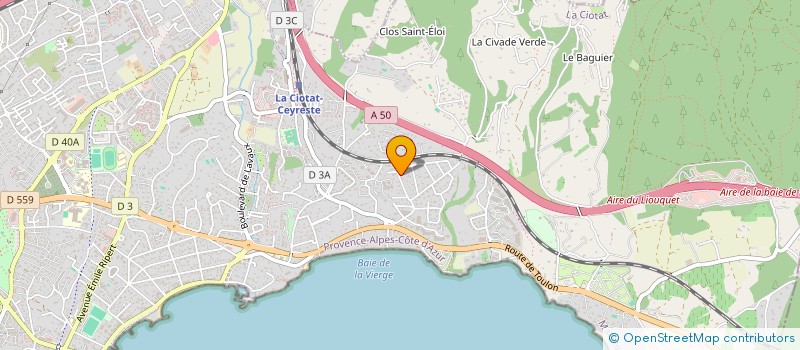 localisation de l'entreprise SCI SILTEX  LA CIOTAT