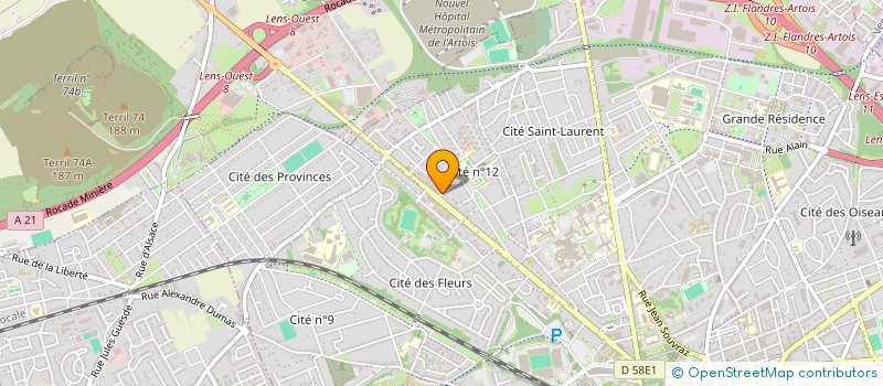 localisation de l'entreprise SCI SILVA  LENS