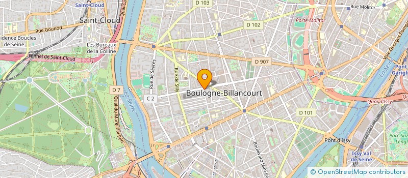 localisation de l'entreprise SCI SILVER RIVER à BOULOGNE-BILLANCOURT