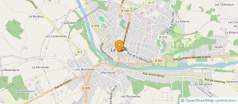 localisation de l'entreprise SCI SILYS à LE BLANC