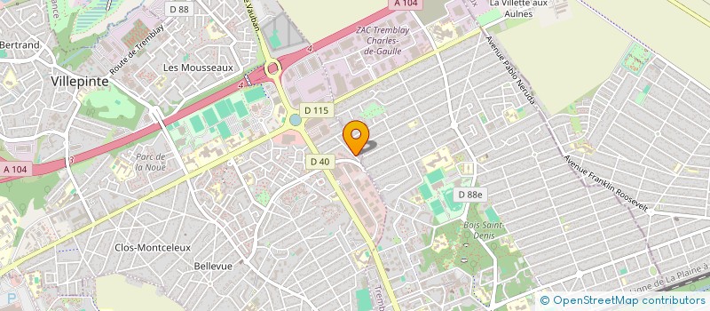 localisation de l'entreprise SCI SIM à VILLEPINTE
