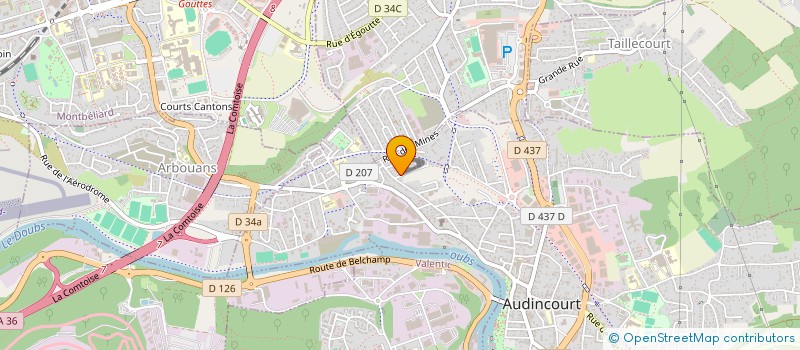 localisation de l'entreprise SCI SIMA  AUDINCOURT