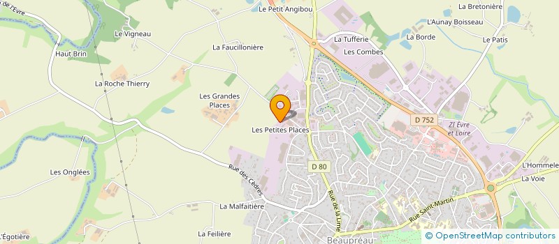 localisation de l'entreprise SCI SIMAPLACE  BEAUPREAU-EN-MAUGES