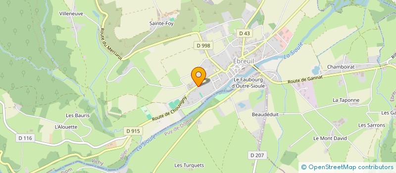 localisation de l'entreprise SCI SIMBA  EBREUIL